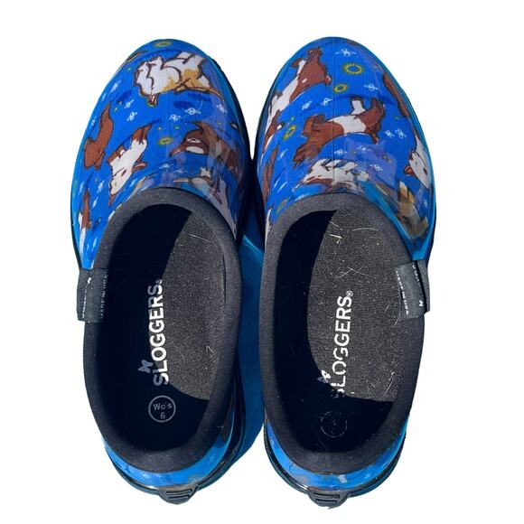 Sloggers Women’s Slip-On Garden Rain Shoes with Baby Goat Print Size 6 EUC - Picture 9 of 14